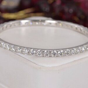 Certified Full Iced All Moissanite 13.6 tcw Bangle  7"